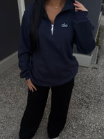 PULL ZIPPÉ BLEU NUIT