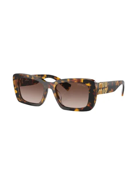 Miu Miu lunettes de soleil carrées à effet écailles de tortue