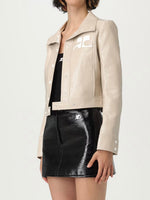 VESTE SIMILICUIR CRÈME