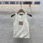 MIU  GOLDEN LETTERS TANK TOP