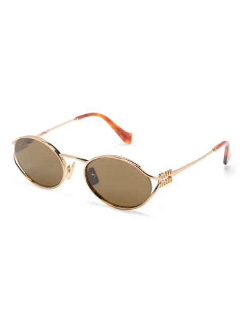 Miu Miu lunettes de soleil Logo à monture ronde
