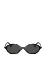 Miu Miu lunettes de soleil ovales à logo