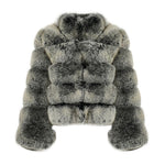 BUBBLE COLAR COAT SMOKE