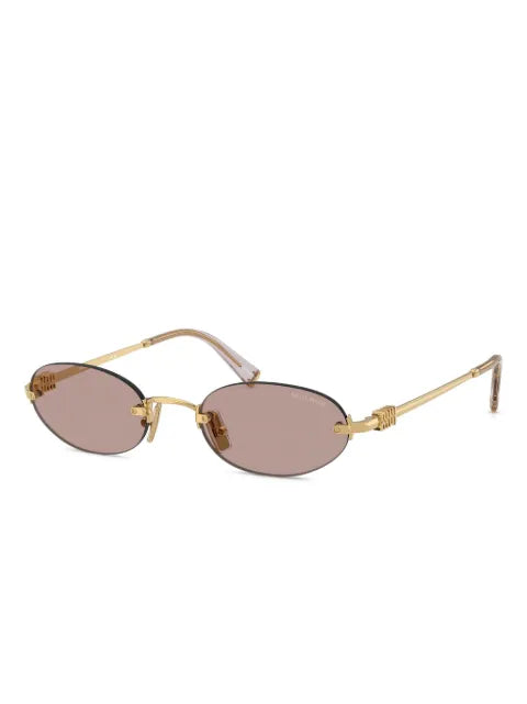 Miu Miu lunettes de soleil à monture ovale