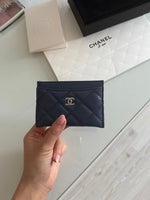 PORTE-CARTES BLEU ET ARGENTÉ