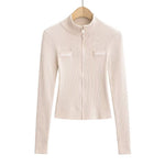GILET CÔTELÉ BEIGE ZIPPÉ