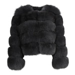 BUBBLE CROPPED COAT BLACK