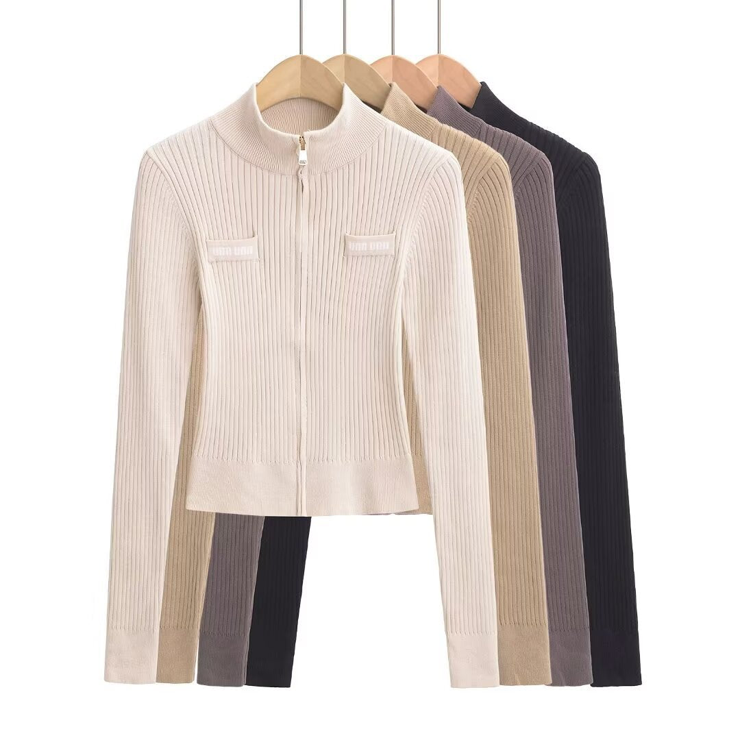 GILET CÔTELÉ CAMEL ZIPPÉ