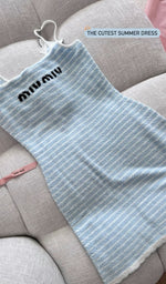 Miu blue stripes dress