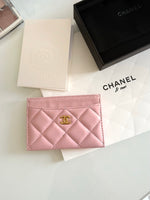 PORTE-CARTES ROSE ET DORÉ