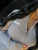 GILET CÔTELÉ TAUPE ZIPPÉ