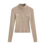 GILET CÔTELÉ CAMEL ZIPPÉ