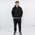 DT THE COTTON WREATH HOODIE BLACK MONOCHROME