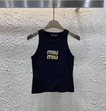 MIU  GOLDEN LETTERS TANK TOP