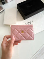 PORTE-CARTES ROSE ET DORÉ