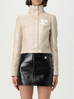 VESTE SIMILICUIR CRÈME