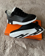 H bouncing black leather