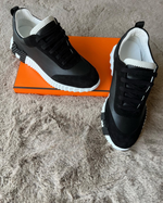 H bouncing black leather