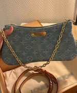 LV mini denim bag with chain