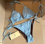 F blue bikini