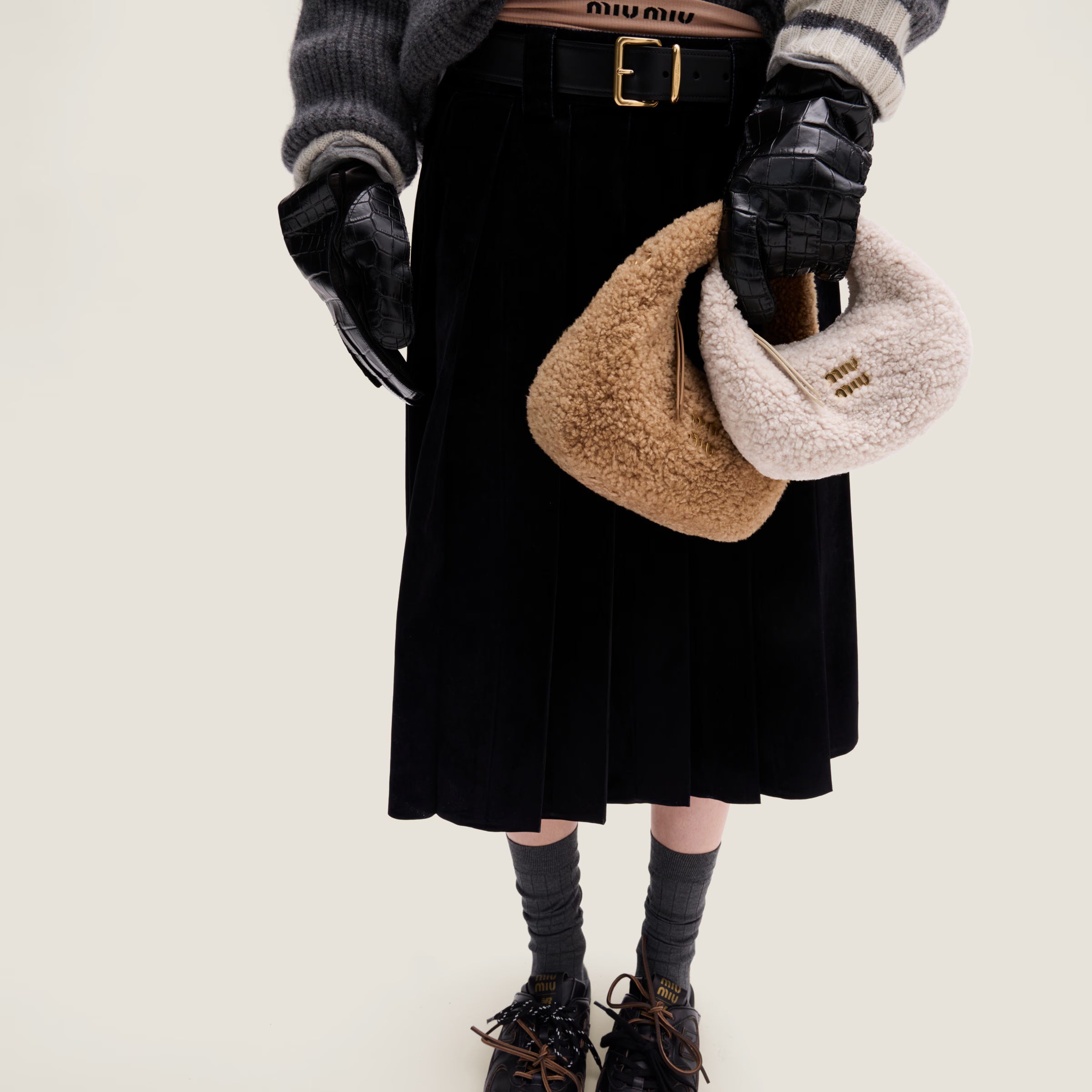 Sac Wander en shearling