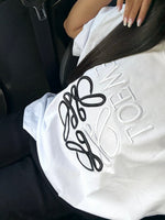 T-SHIRT BLANC AVEC LOGO NOIR
